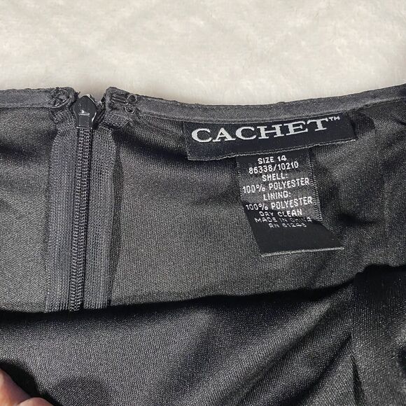 Y2K Vintage Midi Skirt Black Tiered Pleated Cottagecore Prairie Coquette Sz 14 - Picture 3 of 8